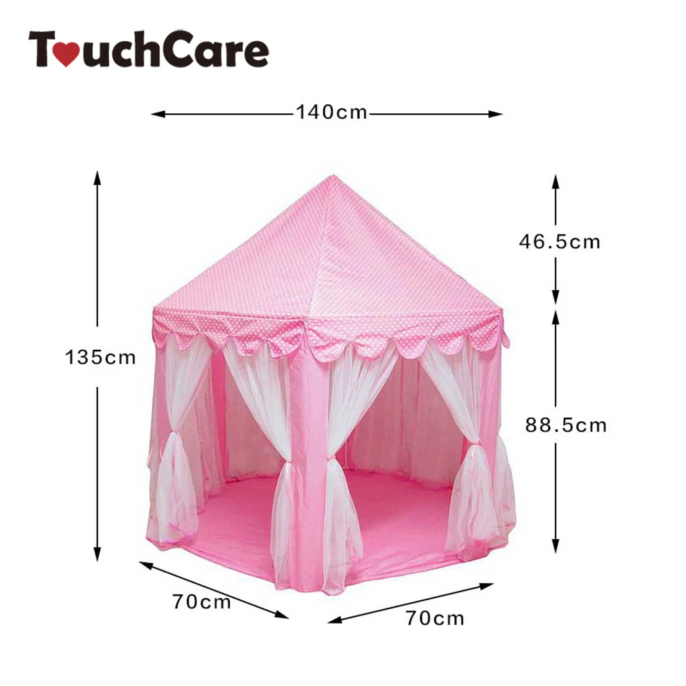 Палатка марлевая розовая с шестью углами для игры в Замок принцессы|ball play tent|play