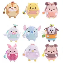 Мода Микки Минни Гуфи Плуто Дональд Дак Дейзи Ститч Девушки Женщины Мини Плюшевые Кошельки для монет мягкие сумки для детей