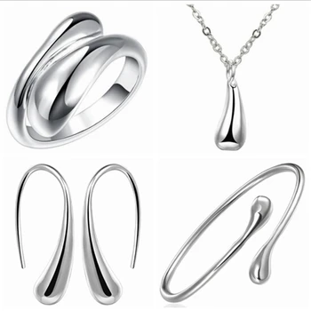 

actory price top jewelry drop jewelry sets necklace bracelet bangle earring ring free shipping