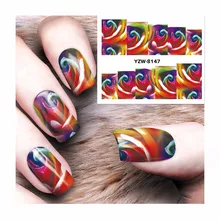 YZWLE, женская мода, Переводные переводные наклейки, наклейки на ногти из фольги, лак для ногтей, сделай сам, украшения 8147