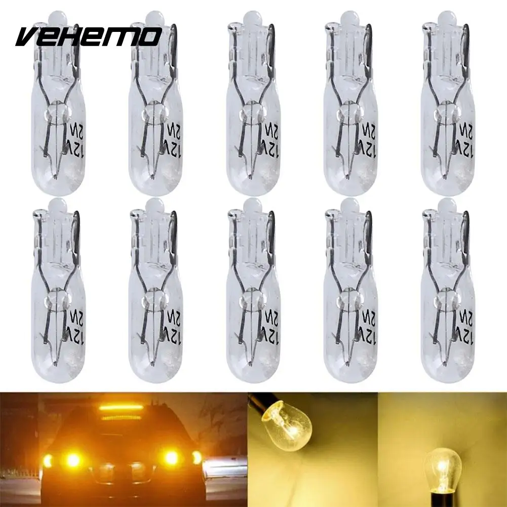 

5PCS DC12V Car Vehicle Wedge Signal Light Mini Yellow Bright Lamp Bulb T5 921