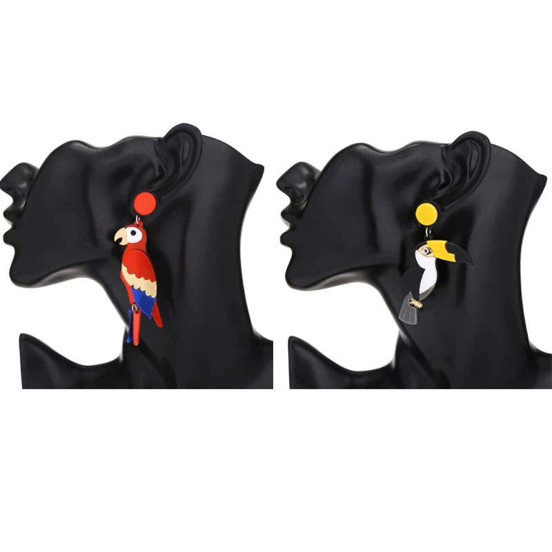 

Cute Parrot Drop Earrings For Women Punk Hip Hop Animal Bird Parrot Earrings Exquisite Earrings Trendy Ear Jewelry