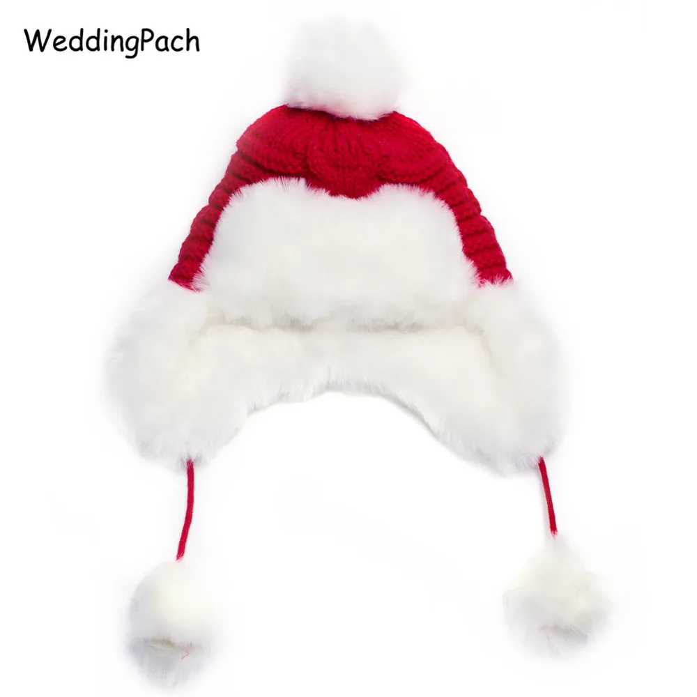 

Fashion Pompom Fur Beanie Women's Hat Knitting  Snow Warm Bonnet Skullies Ladies Caps Hot Women's Clothing Winter Accessories