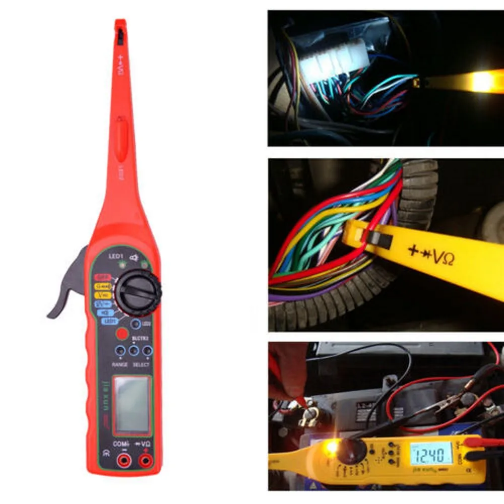 Abra o Circuito de Reparação de Veículos Fio de Cabo de Fios Cabo Automotivo Carro Rastreador Display Digital Short & Localizador Detector Tracer