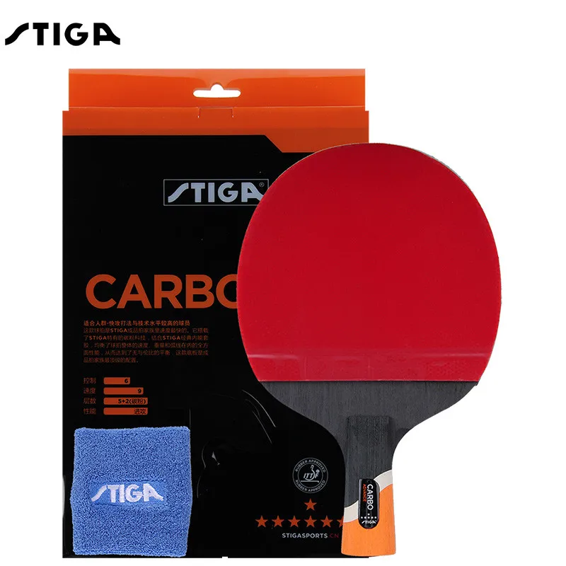 

New Stiga Professional Carbon 6 Stars Table Tennis Racket For Rackets Sport Racket Ping Pong bat Raquete Pimples In