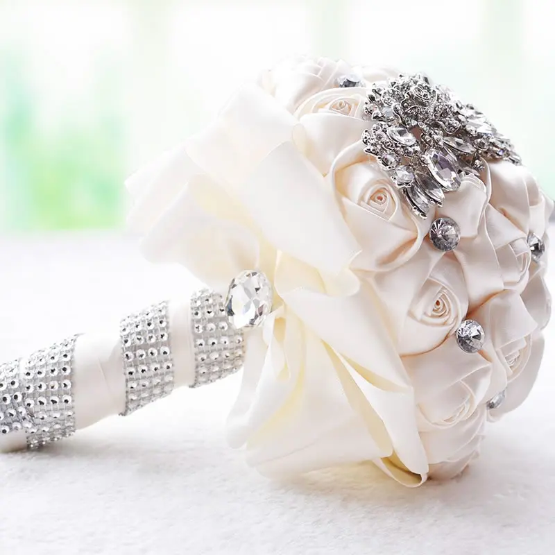 5 Color Gorgeous Crystal Wedding Bouquet Red 5 Color Gorgeous Crystal Wedding Bouquet Red Accessories Bridesmaid Artifical Flowers Bridal Bouquets In From