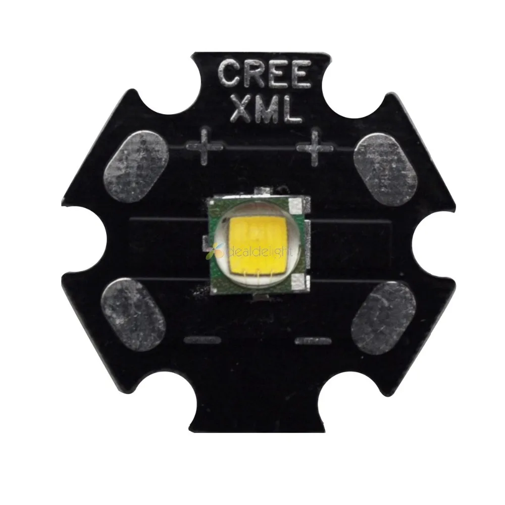 5 шт. CREE Single-die XML XM-L T6 10 Вт теплый белый 3000K 900LM LED свет излучатель лампы установлен