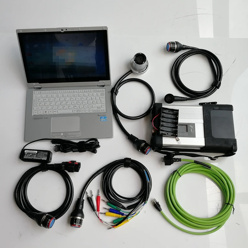 MB Star C5 SD Compact 5 с б/у планшет CF-AX2 i5 Mini SSD V12. программное обеспечение X DTS Vediamo HHT авто для Mercedes диагностический инструмент
