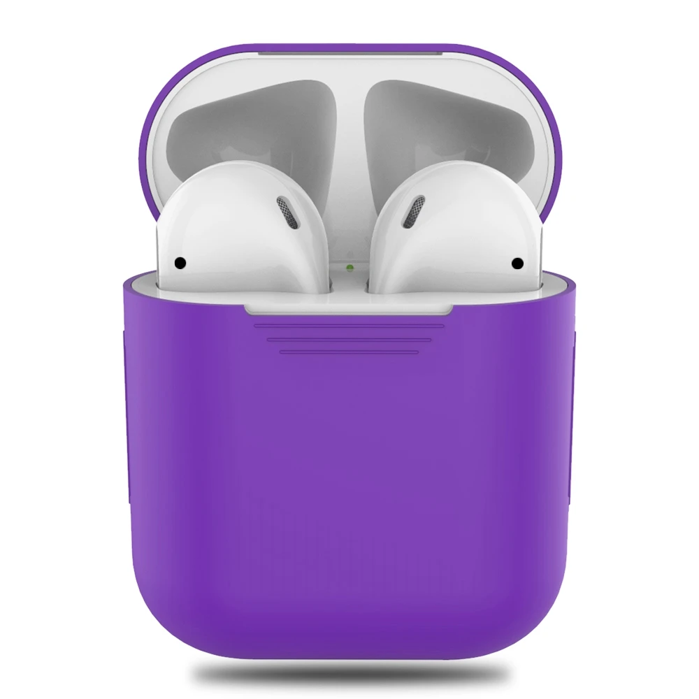 Чехол для наушников Apple аксессуары для Airpods AirPod чехол Роскошный чехол для Airpods Apple мягкий силиконовый защитный чехол для Air Pods чехол s - Цвет: Purple