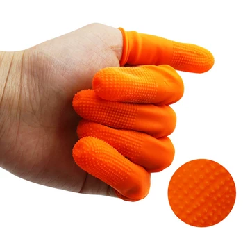 

100pcs/lot Concentrated Natural Latex Roll Non-slip Antistatic Finger Cots Counting Repeated Use Dust Free Protect Gloves