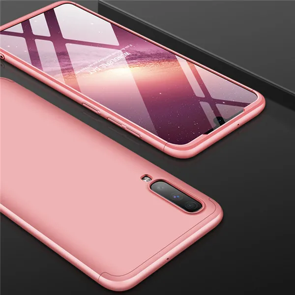 Модные 360 Полный Корпус чехол-гибрид Пластик чехол для телефона для samsung Galaxy M10 M20 M30 A10 A20 A30 A40 A50 A60 A70 Защитная крышка - Цвет: Rose
