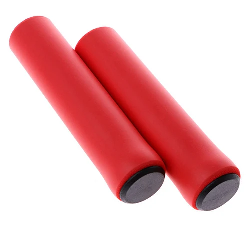 Силиконовые Ultraight горные ручки для велосипедного руля 13 см высокой плотности MTB руля велосипеда противоскользящие аксессуары ручки для велосипеда части велосипеда - Цвет: Красный