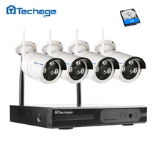 Techage Plug and Play 1080P HDMI Wireless NVR 960P WIFI CCTV System P2P Outdoor Security IP Camera HD Surveillance Kit APP View