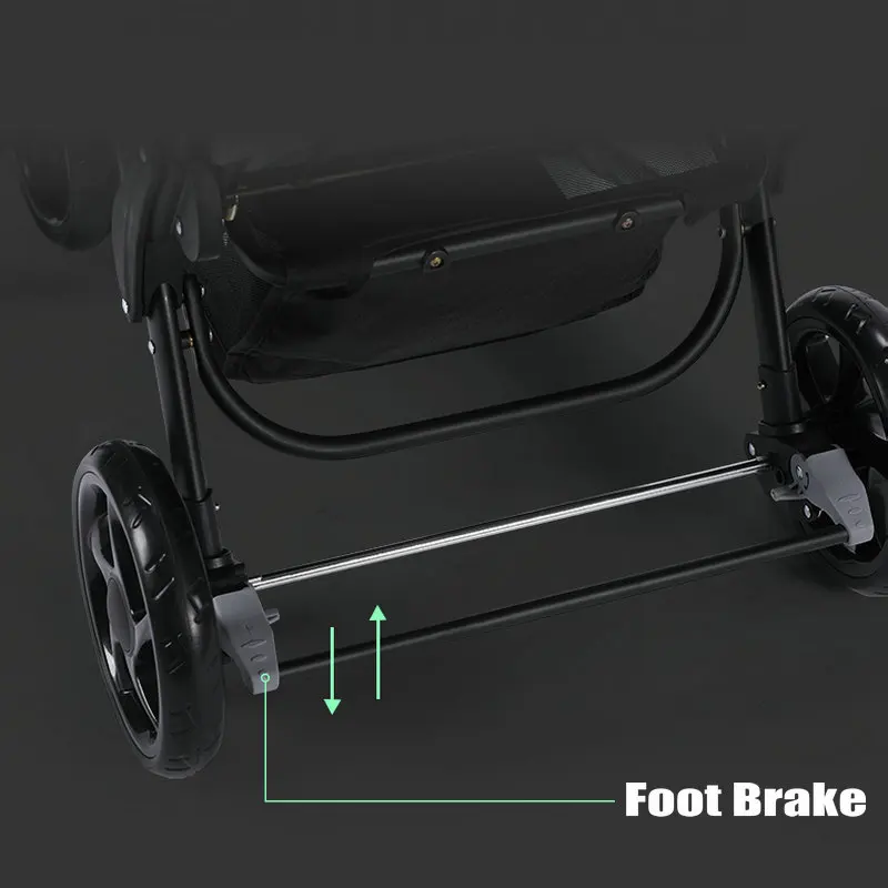  Foldable Twins Stroller With Adjustable Handrail Can Sit Can Lie 2 Kids Pushchair Portable Carriage