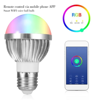 

Wifi Smart Light Bulb Lamp RGB Mobile Phone APP Remote Control Lamp Bulb for Home