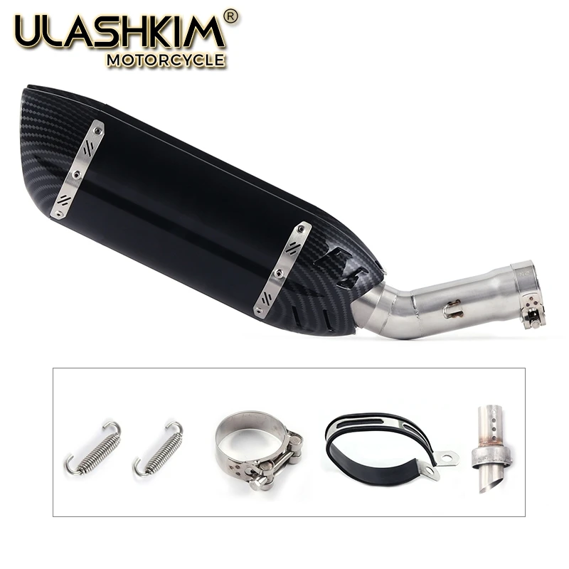 

Motorcycle Full System Muffler Escape Exhaust Middle Link Pipe Accessories Slip On For Yamaha Fazer FZ8 FZ8N FZ800 2010 to 2015
