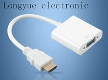 10pcs/lot pc laptop to projector hdmi to vga cable converter adapter hdmi vga video convertor hdmi-vga cable male to female displayport to hdmi vga hd convertor white