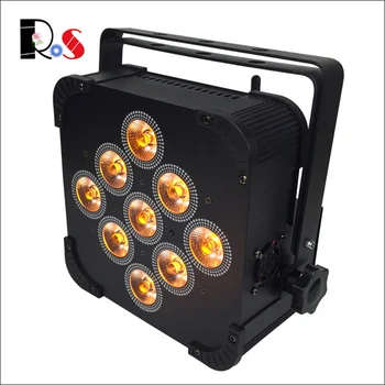 

6pcs+ Charging Fly Case +1 WDMX transceiver LED Wedding Uplight for Events Battery operated RGBWA 5 in 1 9x15W W-DMX Par Can