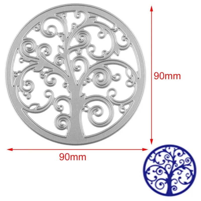 Дерево счастливой жизни вырубки металла вырубки DIY Скрапбукинг вырубки для изготовления карт ремесло Snijmal En тиснение вырубки