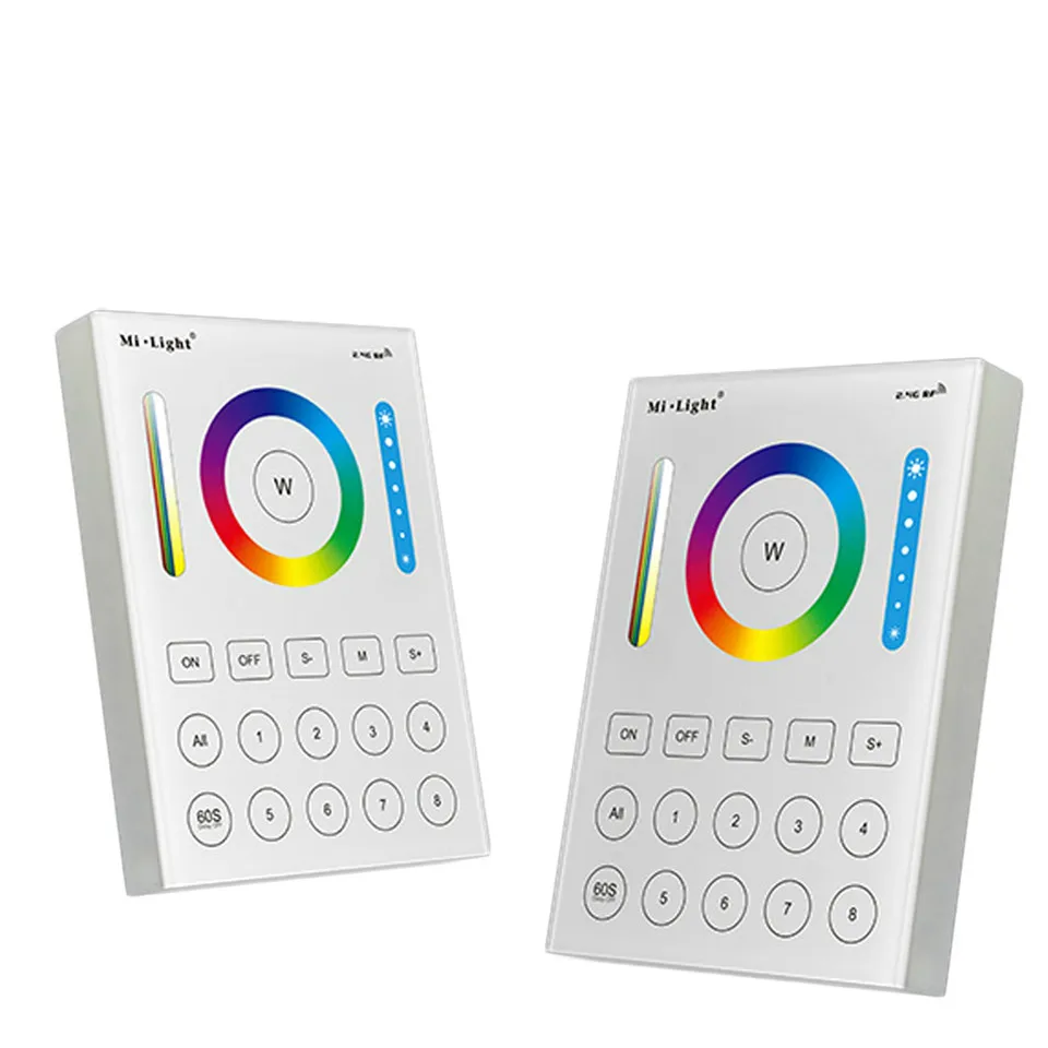 

Milight LED Samrt Touch Panel Remote Controller Wireless B8 RGB CCT Adjustable Color Temperature 8 Zone RF2.4G Controller