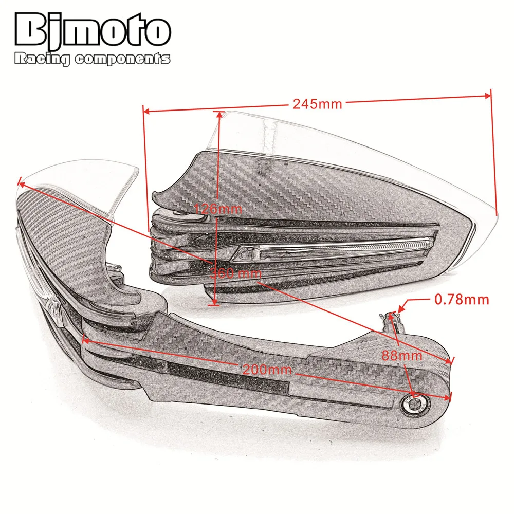 Защитная накладка для мотоцикла 22 мм Kawasaki Suzuki Honda Yamaha moto ATV|kawasaki protector|yamaha protectorktm
