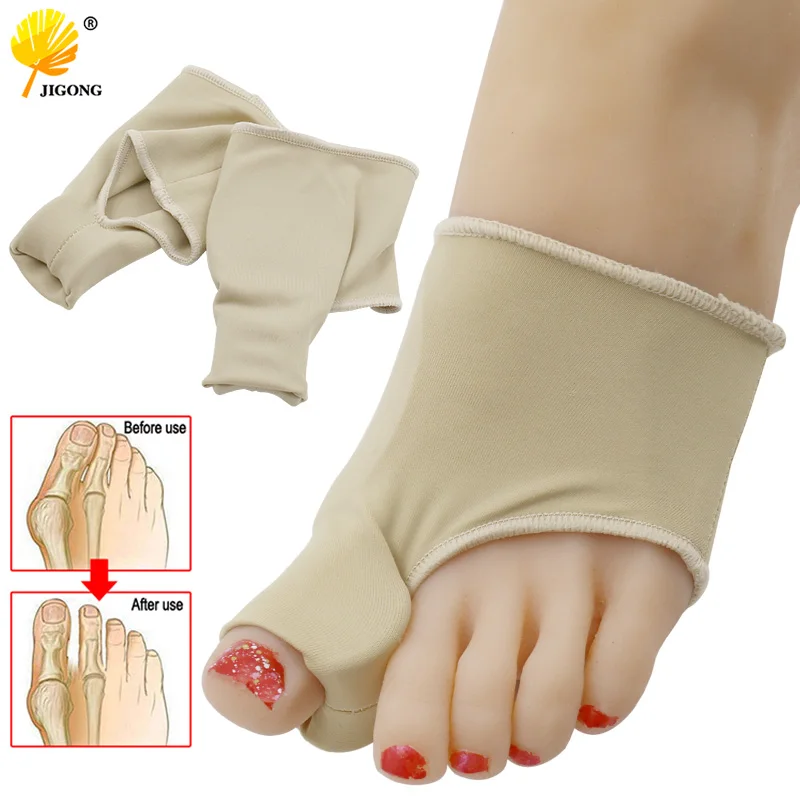 2pcs=1Pair Big Toe Hallux Valgus Corrector Orthotics Feet Care Bone Thumb Adjuster Correction Pedicure Socks Bunion Straightener