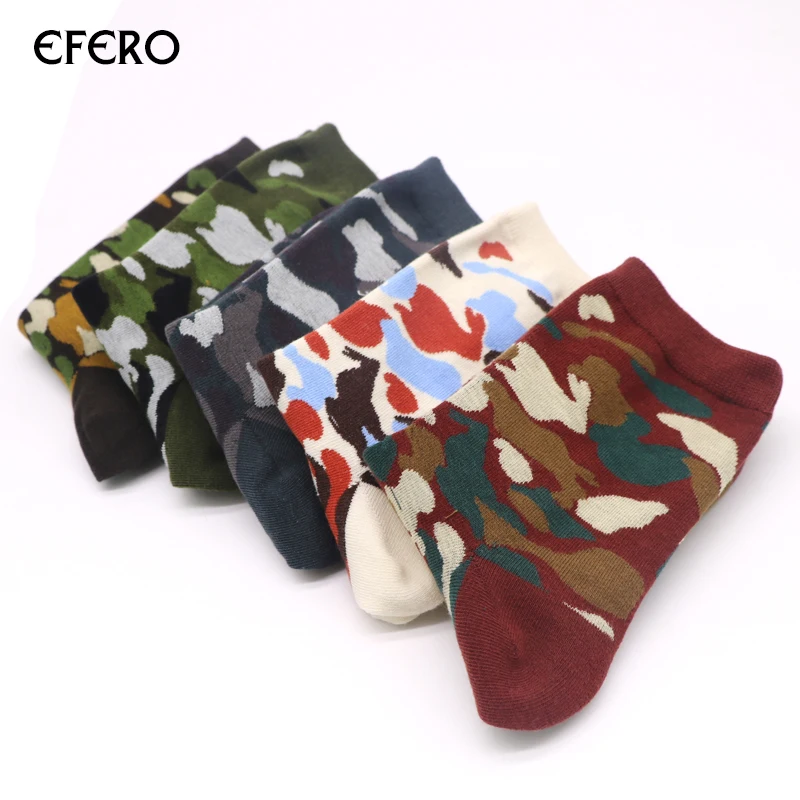 Efero 1 пара Новый осень-зима хлопок Для мужчин новинка носки Art Классический Красочные камуфляж носки для Для мужчин мужской хип носки Meias