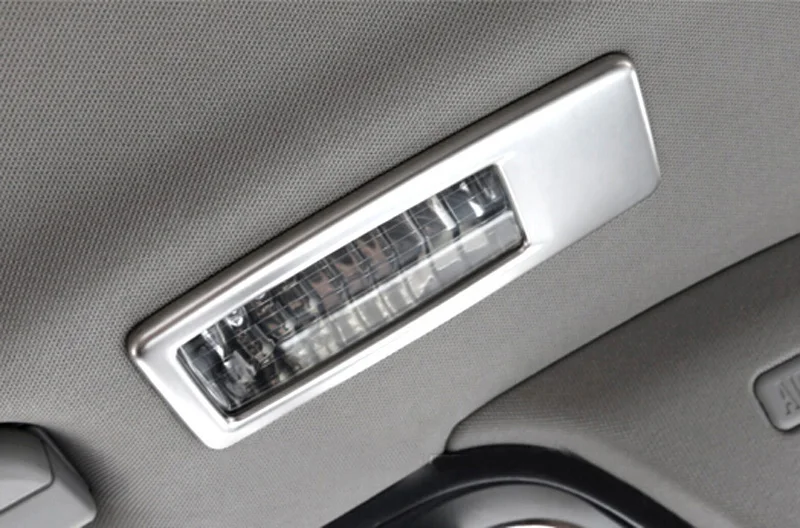 

For BMW X5 E70 2008-2013 Stainless Steel Silver Interior Rear Roof Dome Reading Light Cover Trim 2pcs