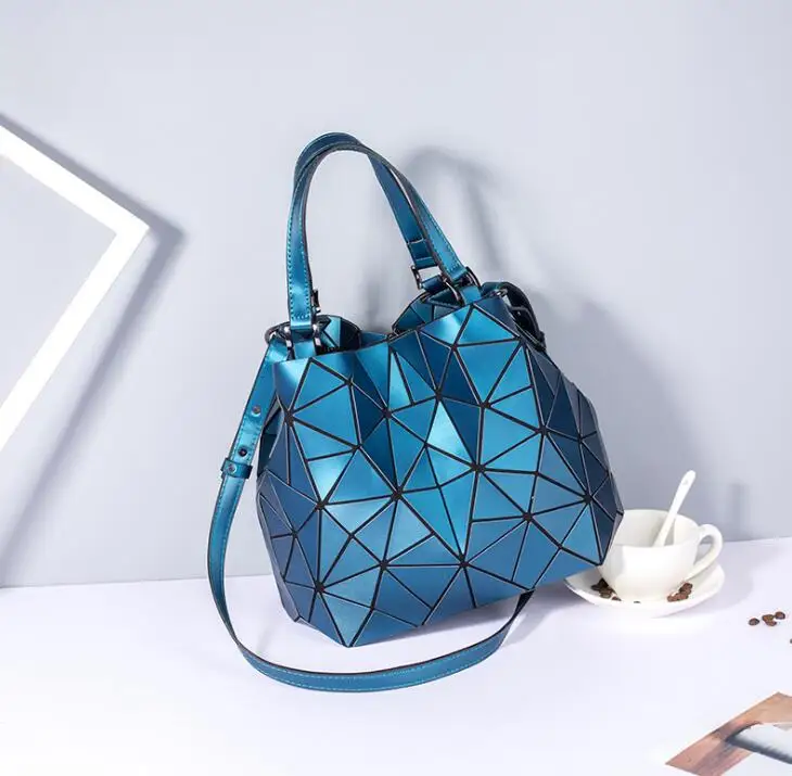 Maelove, матовая сумка с геометрическим рисунком, женская сумка, Геометрическая, бриллиантовая, сумка для покупок, лазерная, простая, складная, сумка-тоут