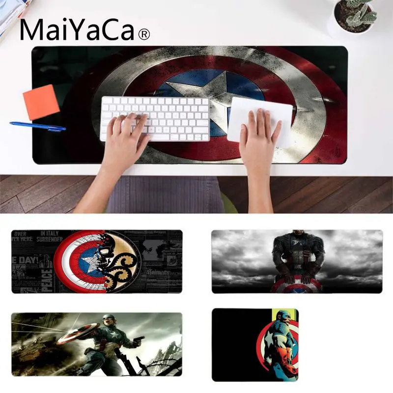 

MaiYaCa New Design Captain America Marvel Comfort Mouse Mat Gaming Mousepad Durable Rubber Mouse Mat Pad