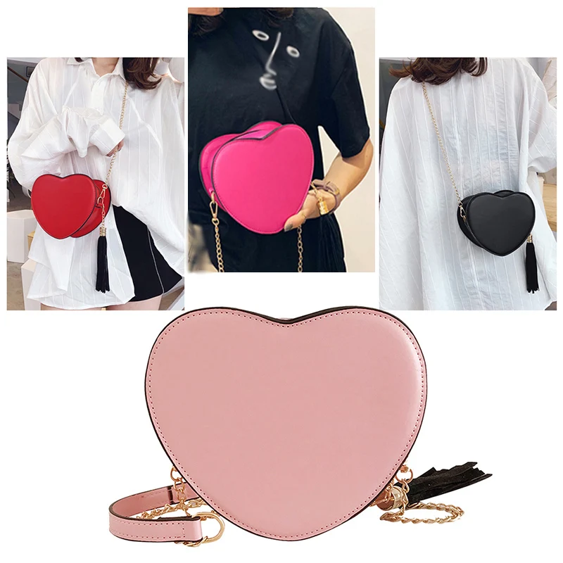 الأزياء بو الجلود النساء حقيبة المرأة حقيبة يد السيدات الكتف حقيبة ساعي الحب القلب تصميم أكياس Crossbody للنساء اليد