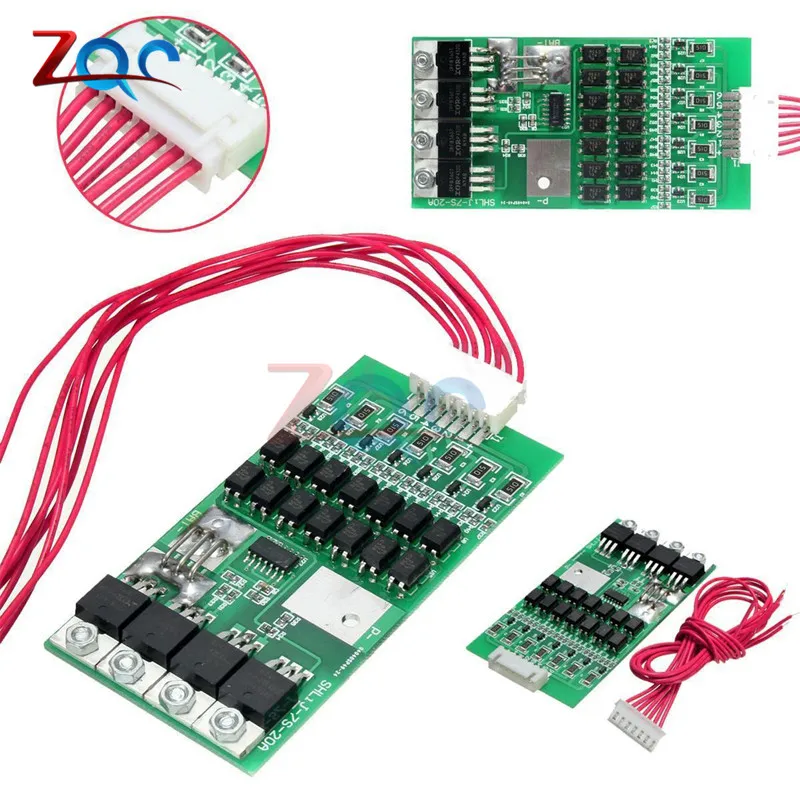 7S 20A 4V Li ion Lithium 18650 Battery BMS Packs With