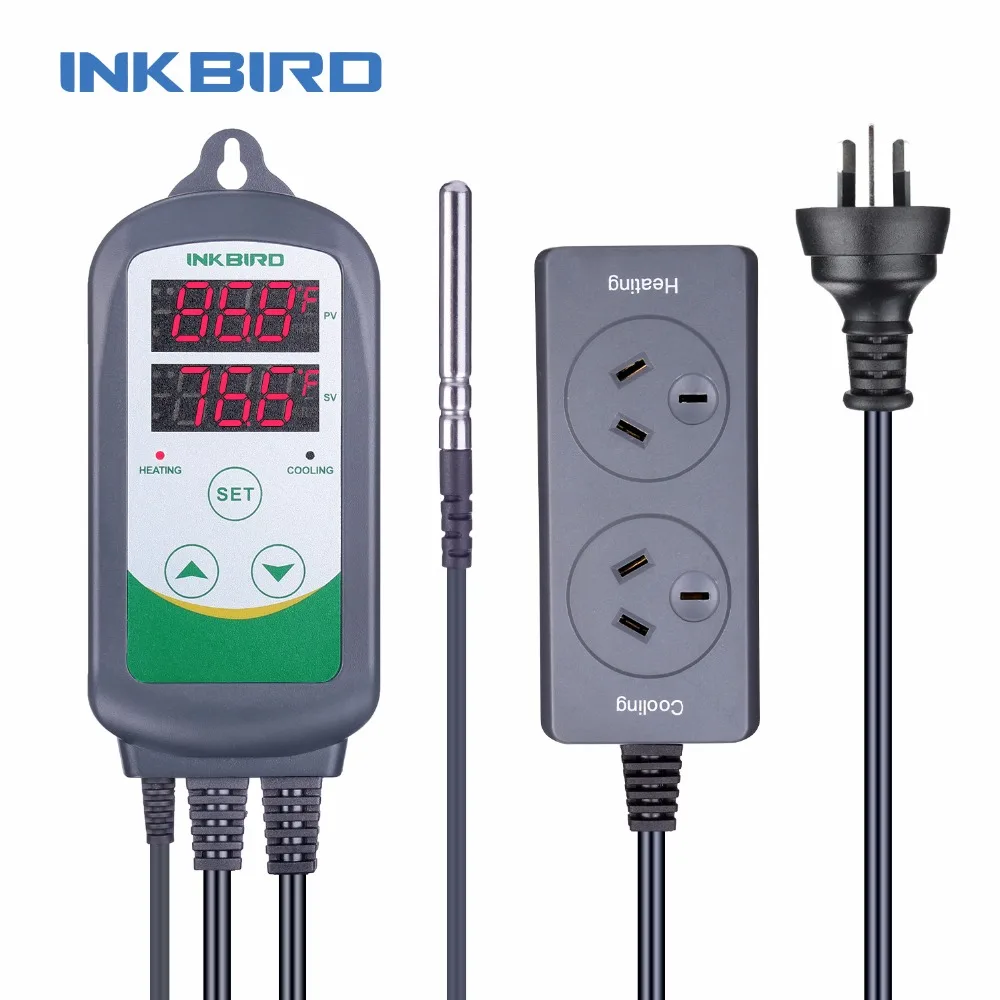 

INKBIRD ITC-308S AU Plug Heating & Cooling Temperature Controller for Greenhouse Terrarium Temp. Control Alarm System Tools