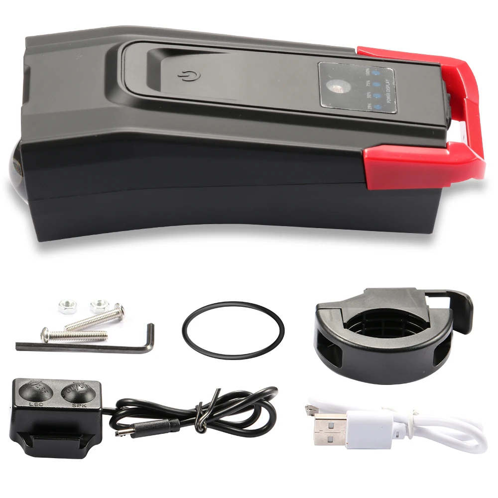 Excellent 4000mAh Induction Bicycle Front Light Set USB Rechargeable Smart Headlight With Horn 15000 Lumens LED Bike Lamp Cycle bike Light 2