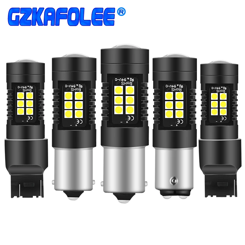 2psc сигнальная лампа 1156 BA15S p21w светодиодный PY21W BAU15S BAY15D P21/5 Вт T20 7443 7440 W21W сигнала