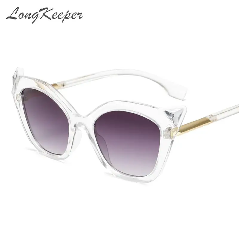 

New Brand Designer Women Cat Eye Sunglasses Luxury Diamond Decoration Ladies Fashion Trendy Eyewear Gafas de sol UV400