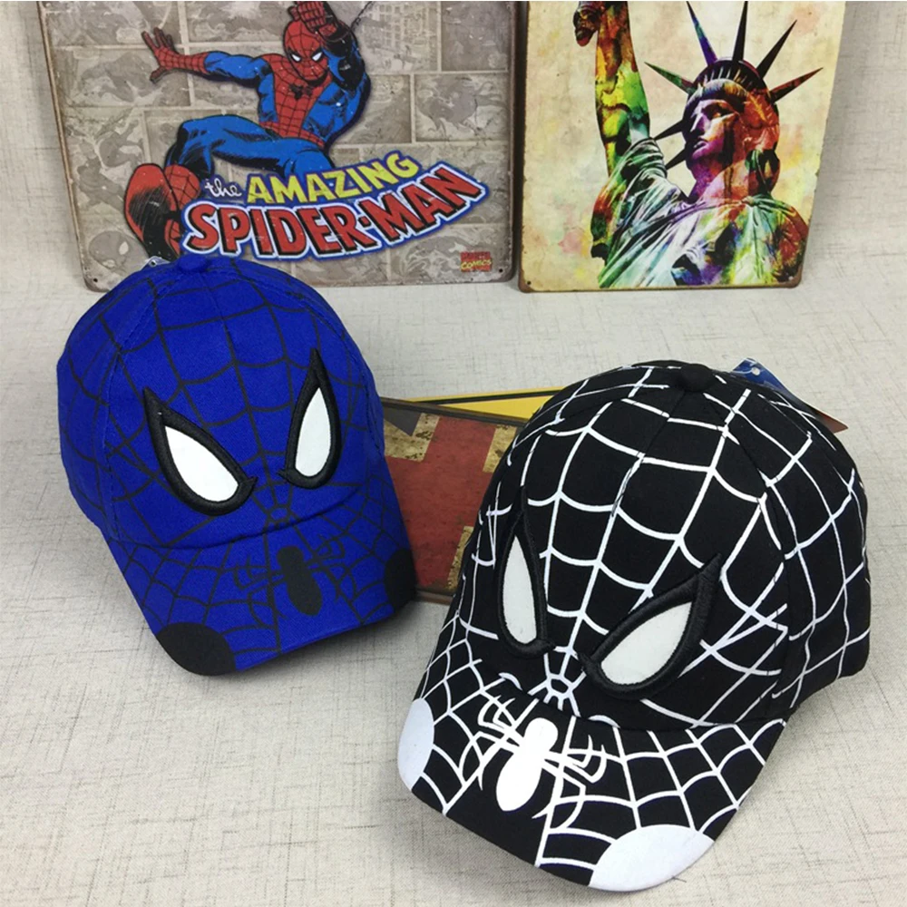 2017 Spiderman Kartun Anak Bordir Katun Topi Bisbol Anak Laki Laki