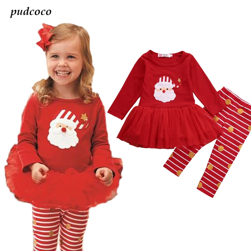 Xams Cute Baby Girl Santa Outfits Toddler Kids Babies Girls Christmas
