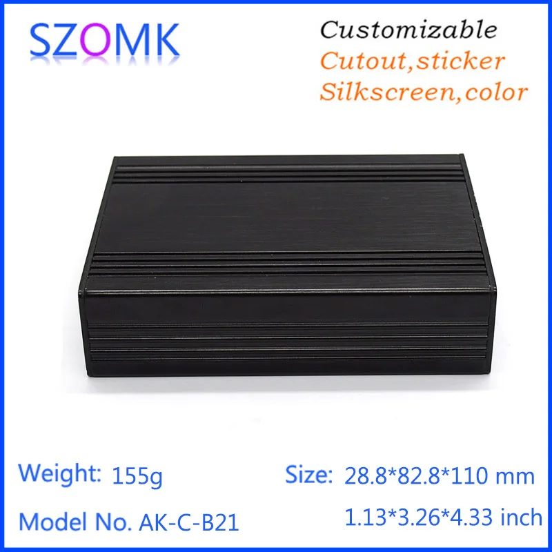 

4 psc a lot Aluminum case for pcb designed project circuit box instrument enclosure case electronic diy 28.8*82.8*110mm