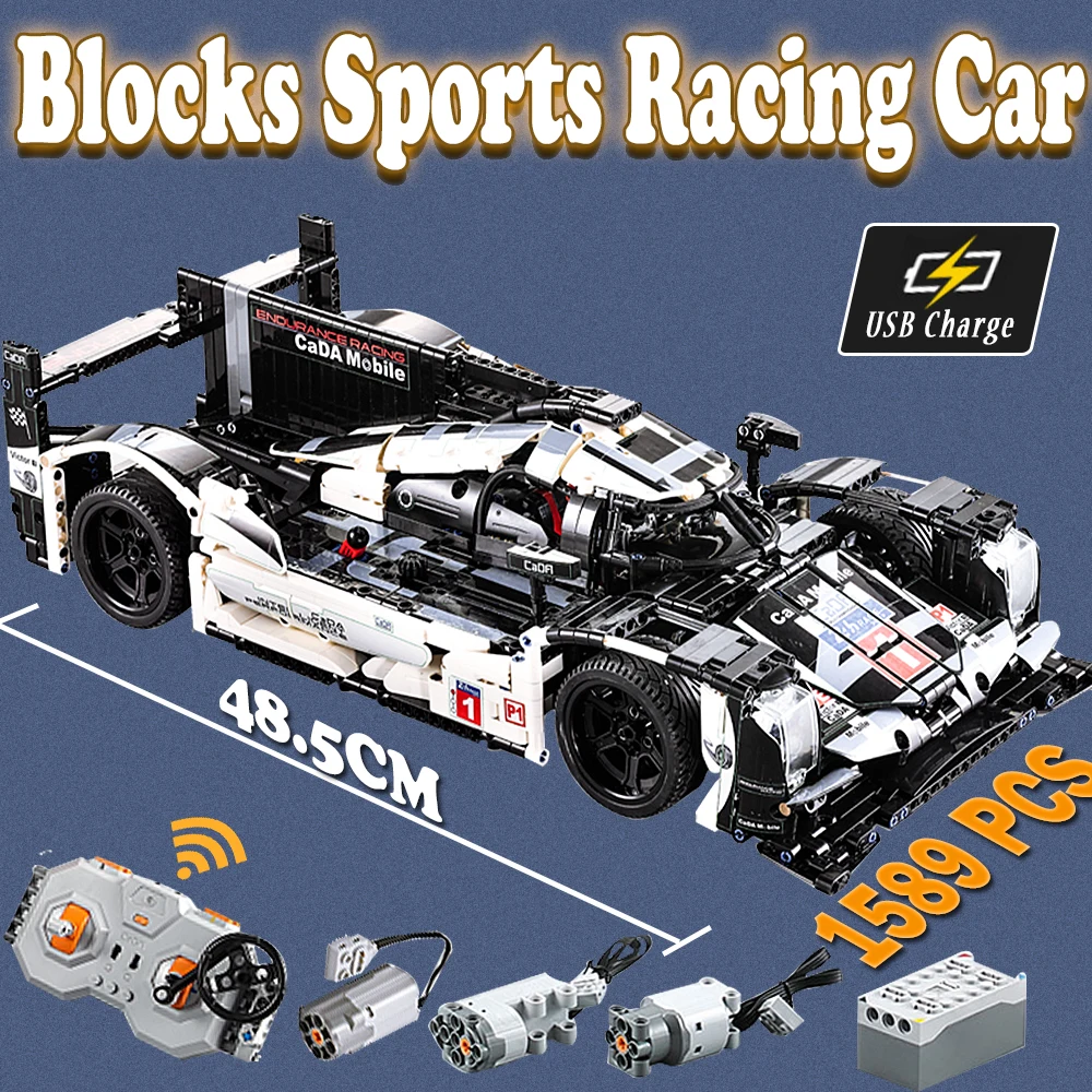 

1589 pcs Compatible with Lego Technic MOC-4789 RC Sports Racing Car Mechanical Power Model building blocks bricks toys