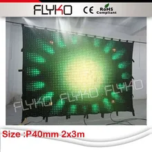 2*3 м Новая инновационная технология продукта P4cm полноцветный мягкий светодиодный дисплей