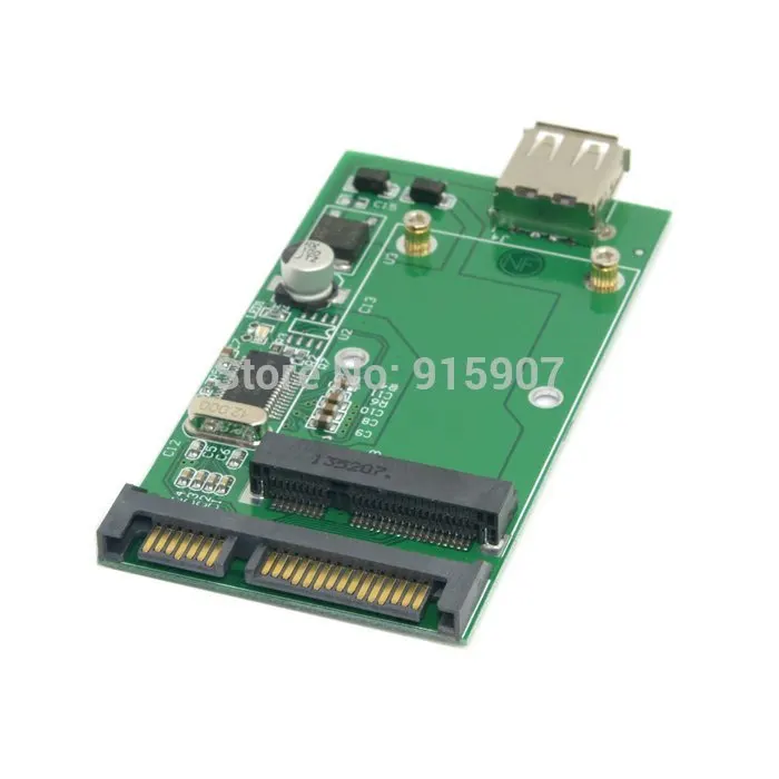 

CY Combo mSATA Solid State Disk SSD to SATA 22pin & USB 2.0 Hard Disk Case Enclosure PCBA