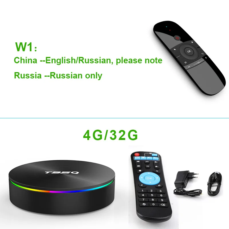 4G32G W1 Android 9,0 ТВ приставка T95Q Android приставка 4 Гб 64 ГБ DDR3 Amlogic S905X2 четырехъядерный 2,4G& 5 ГГц двойной Wifi BT4.1 100 м H.265 Смарт ТВ приставка - Цвет: 4G32G W1