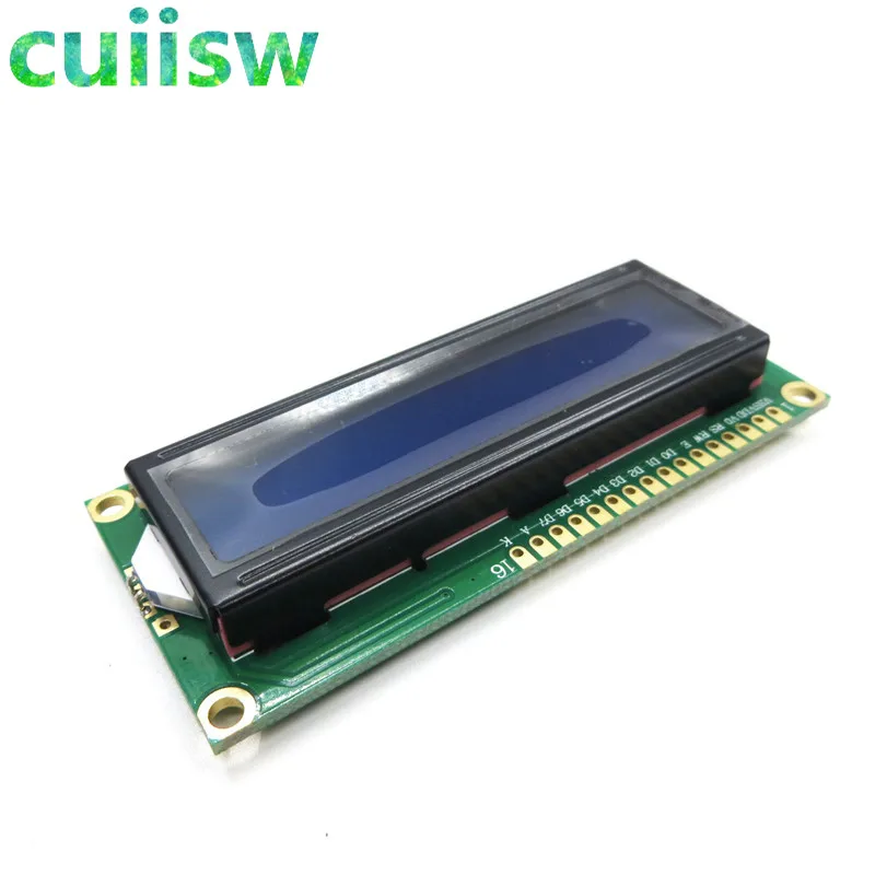 1 шт. LCD1602 1602 Модуль синий зеленый экран 16x2 символ ЖК-дисплей модуль синий черный свет