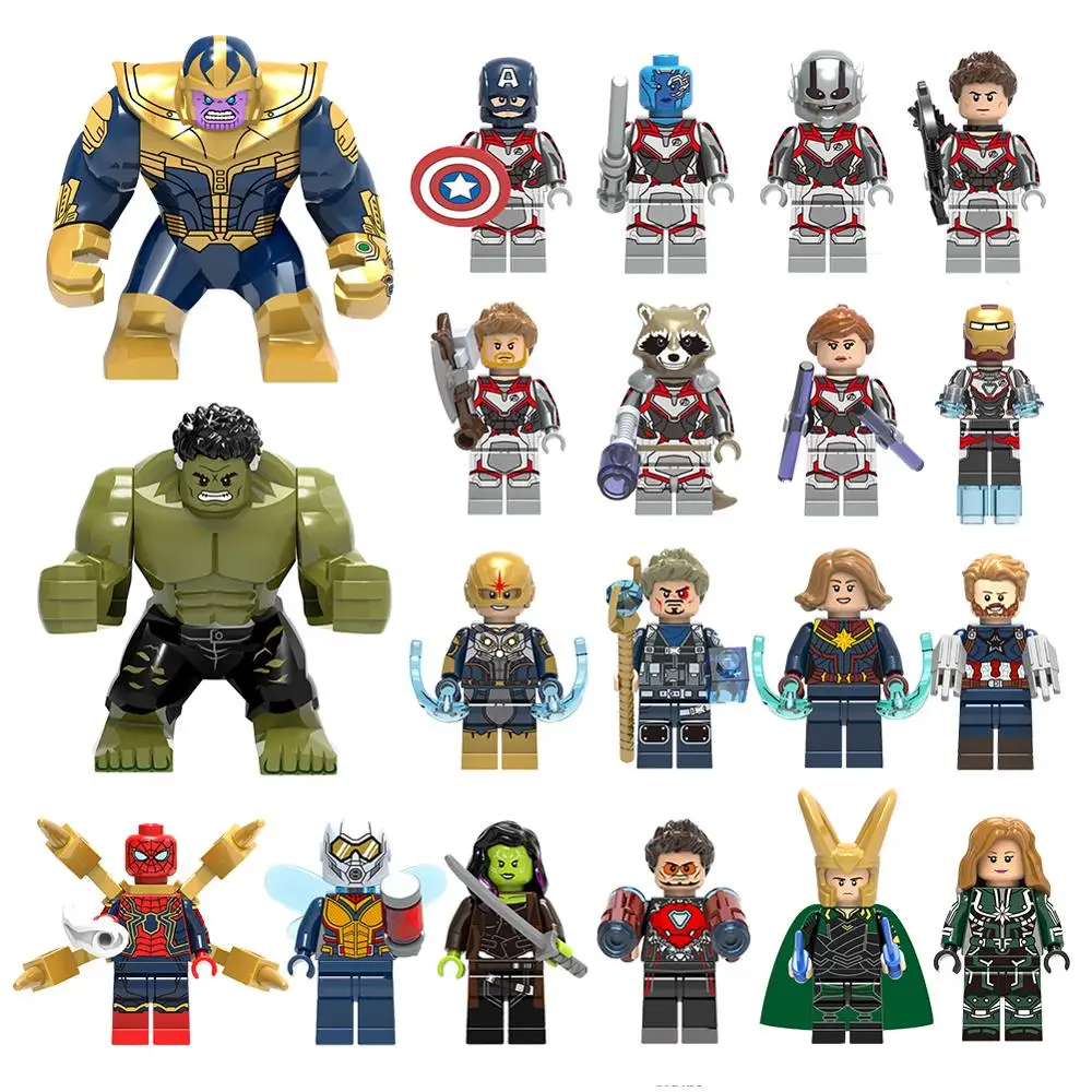 

Avengers Endgame Super Heros Figures Legoings Big Groot Avengers Captain Marvel Spiderman Building Blocks Toys For Children