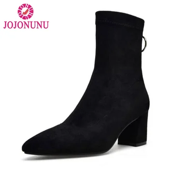 

FITWEE New Women Half Short Flats Boots Genuine Leather Winter Shoes Women Designer Zipper Keep Warm Fur Boots Size 34-43