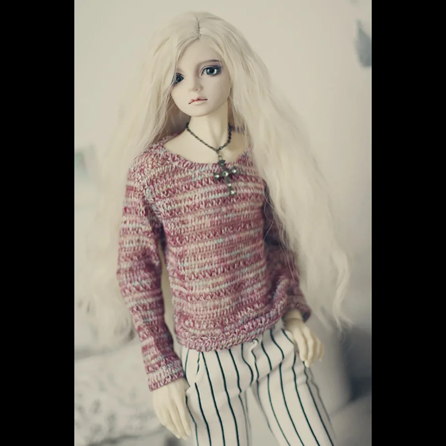 Bybrana msd dz bjd SD DD dddy комплект одежды для куклы свитер Топ рубашка розовый+ полосатые брюки