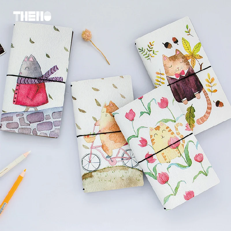 Zakka Лебедь винтажный кошка из искусственной кожи пират путешествия дневник