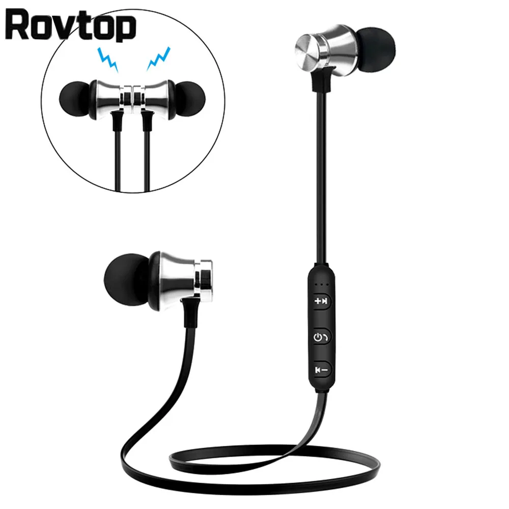 

Rovtop XT11 Magnetic Bluetooth Earphone Sport Running Wireless Bluetooth Headset For IPhone 6 6S 8 X 7 Xiaomi Hands Free