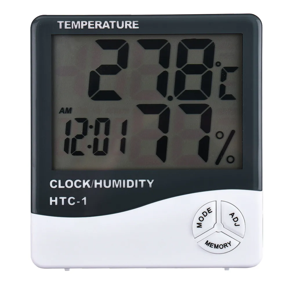 Для HTC-1 Высокоточный ЖК-цифровой термометр гигрометр для помещений электронный измеритель температуры и влажности часы метеостанция